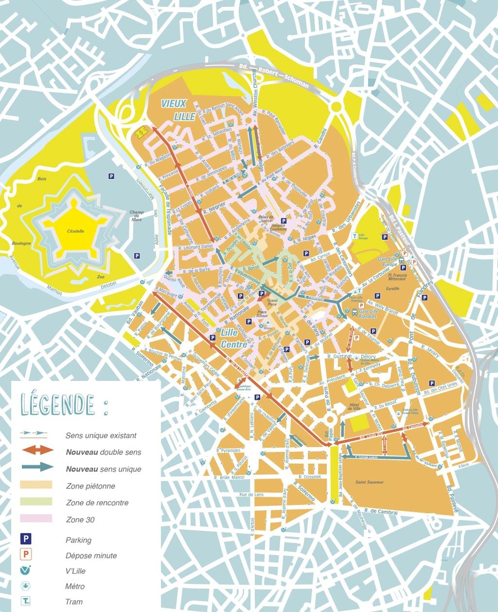 kaart van Lille munisipaliteite