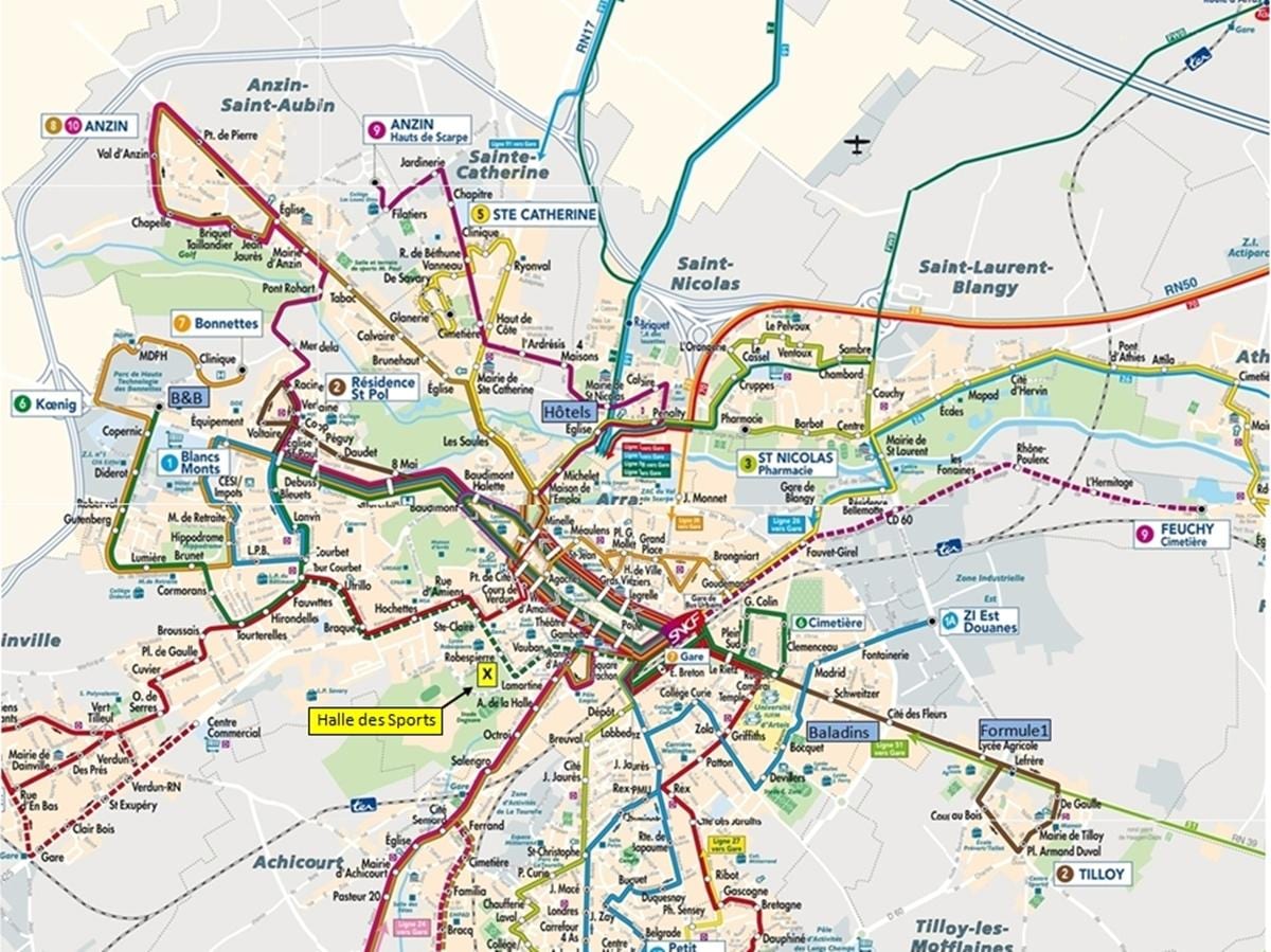 Lille openbare vervoer-map